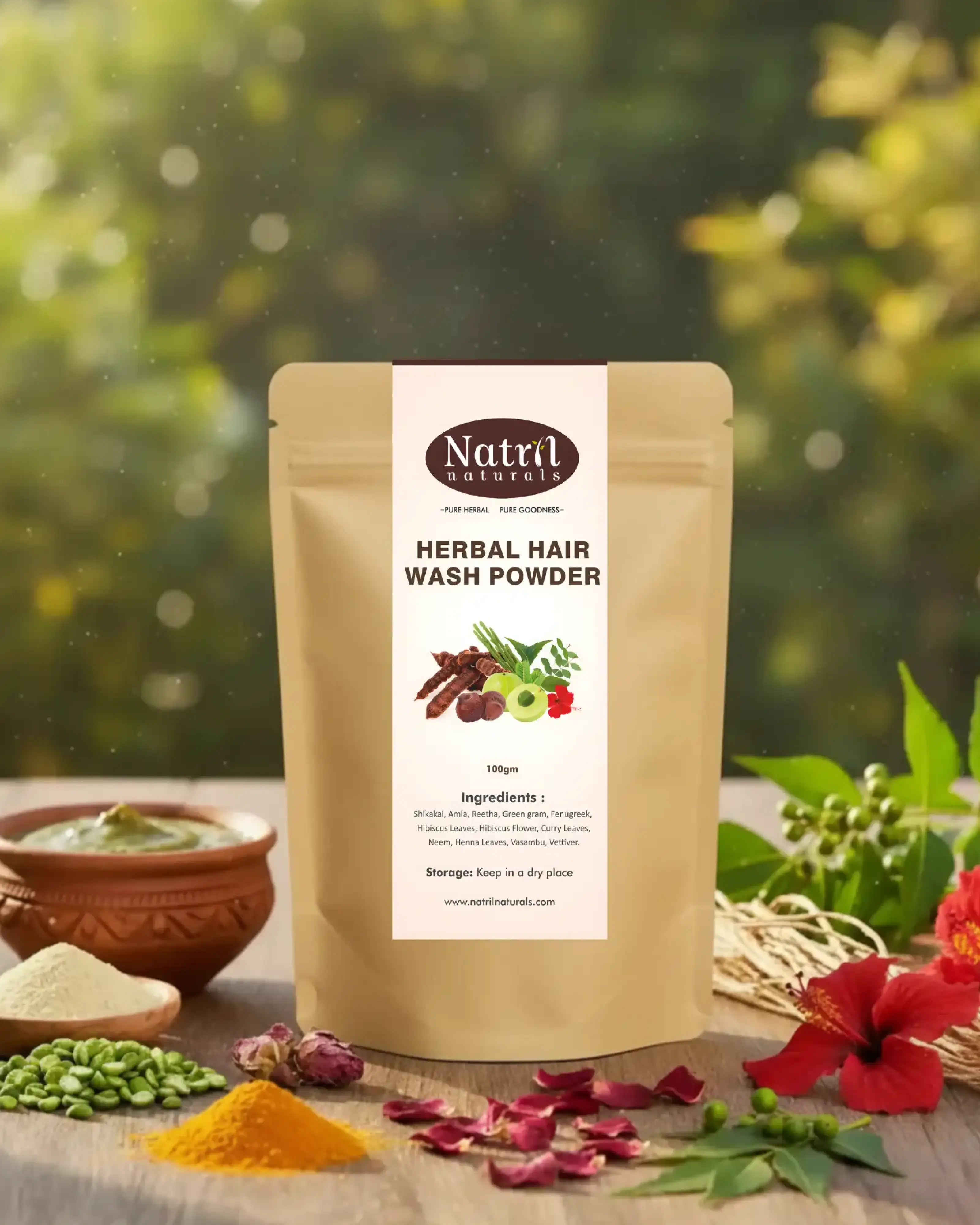 HAIR WASH POWDER(100 g) - image 1